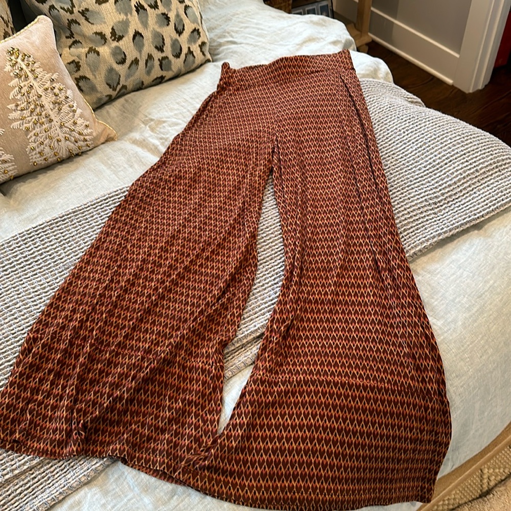 FARM Rio Multicolor Geometric Wide-Leg Pants